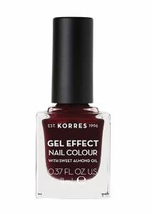 Korres Gel Effect Nail Colour Βερνίκι Νυχιών 57 Burgundy Red 11ml
