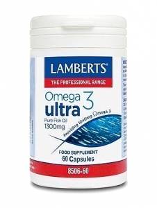 Lamberts Omega 3 Ultra Pure Fish Oil Ιχθυέλαιο 1300mg 60 κάψουλες