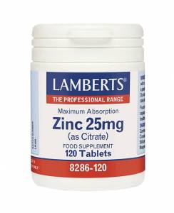 Lamberts Zinc Citrate 25 mg Συμπλήρωμα Ψευδάργυρου 120 tabs