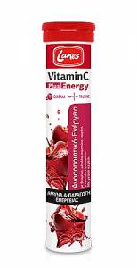 Lanes Vitamin C Plus Energy Κεράσι 500mg 20 αναβράζοντα δισκία