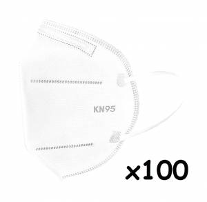 100 τεμάχια Μάσκα υψηλής προστασίας KN95/FFP2 ΛΕΥΚΗ