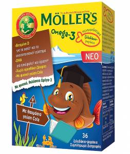 Moller's Omega 3 για Παιδιά 36 ζελεδάκια Cola