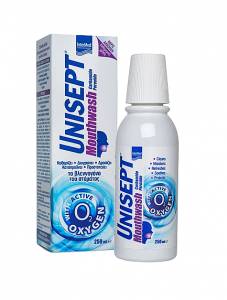 UNISEPT Mouthwash 250ml Στοματικό Διάλυμα με Ενεργό Οξυγόνο