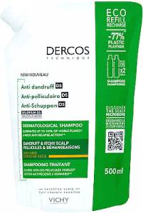 Vichy Dercos Eco Refill Αντιπιτυριδικό Σαμπουάν για Ξηρά μαλλιά 500ml